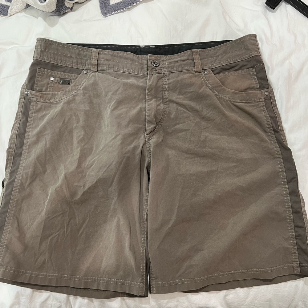 kuhl mens radikl Hiking Shorts Size 42 Brown 10”